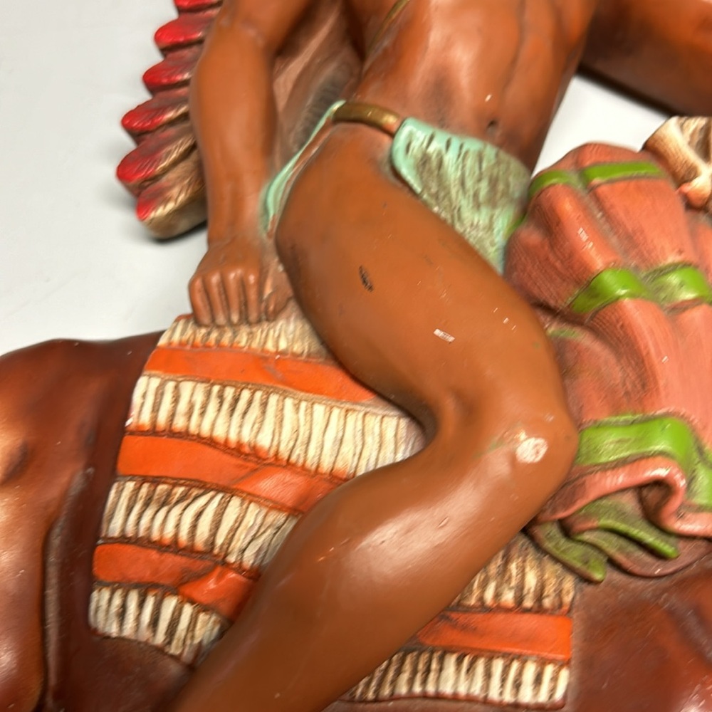 Vintage 1960’s American Indian On Horse Wall Decor - Picture 3 of 9